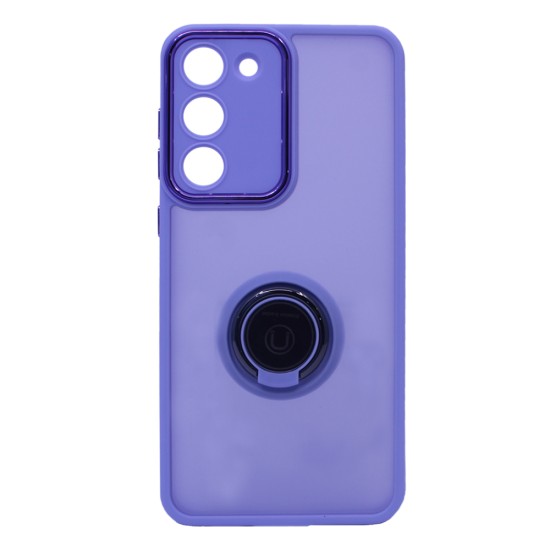 Case with Support Ring for Samsung Galaxy S23 Plus Smoked Purple